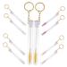 DOITOOL Lash Extension Supplies 10 Pcs Keychain Mascara Brush Golden Ring Miss With Diamond Empty Mascara Wand