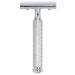 Merkur razor plane 42c |Classic with hexagonal handle gloss chrome |Three -part razor with a straight cut |Closed comb |Ideal for wet shaving |Brass handle |Made in Germany
