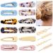 20 PCS Pearls Hair Clips Acrylic Resin Hair Barrettes Hollow Geometric Hair Clip Hairpins for Women and Ladies Headwear Styling Tools Style A