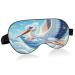 Sleep Mask Light Blocking Flying Stork with Newborn Baby Eye Mask for Sleeping with Adjustable Strap Soft Lightweight Eye Cover Blindfold for Men Women Work Travel Naps