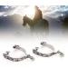 Zerodis Stainless Steel Horse Spurs West Cowboy Horse Boot Spurs Decoration with Gear Spurs for Boots Equestrian Equipment for Equestrian Competition Entertainment - Buy Online on GoSupps.com