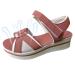 Juzinqu women sandals with a thick sole - flat hiking sandals for women with a thick sole flat sandals with a low sole and adjustable straps for beach shopping pink 36 EU