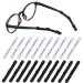 Bekecidi 10 pairs of glasses-tipping sleeves: soft silicone glasses cover non-slip glasses ear handles comfortable glasses for reading glasses sunglasses (black white)