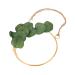 Alipis Wrought Iron Gate Hanging Wreath Decor Eucalyptus Hoop Wreath Valentine's Day Garland Household Green 20x20cm