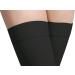 Footless Thigh High Compression Stockings - 20-30mmHg Gradient Compression - Silicone Band - Black (M) - Best for Varicose Veins and Edema - Buy Online on GoSupps.com
