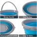 Foldable Bucket Collapsible - 5L + 10L Blue Beach Toy & Camping Container - Buy Online on GoSupps.com