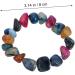 CALLARON 4 Pcs Colorful Stone Bracelet Miss Natural Stone Elasticity Gemstone Beads 1.2X8CMx2pcs Random Colorx2pcs - Buy Online on GoSupps.com