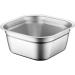 Wash Basin Dish Tub for Kitchen Sink Large Capacity Stainless Steel Basin with Rolled & Wide Edge Stackable Washing Basket for Fruit Kitchen No Drain Hole - Buy Online on GoSupps.com