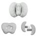 Blublu Park Baby 2 in 1 Travel Cushion Banana Shape Adjustable Baby and Infants Neck Head Support Car Seat Insert Cushion for 3 to 12 Month Gray