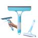 Window Squeegee with Sprayer Brush and Wiper 3 in 1 Window Wiper Multipurpose Glass Window Wiper Car Glass Window Wiper Cleaner with Soap Dispenser and Scrubber.