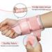 Buy Nucamper Breathable Wristwear - Adjustable Metal-Style Wrist Band for Men & Women | Arthritis Relief & Support - Left Hand (S/M) - Pink/Gray - Buy Online on GoSupps.com