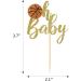 36 PCS Basketball Oh Baby Cupcake Toppers Glitter NBA Baby Shower Cupcake Picks Sports Theme Oh Baby Cake Topper for Gender Reveal Kids Boys Girls Birthday Party Cupcake Decorations Gold - Buy Online on GoSupps.com
