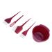 Hair dye tool set 5-part hair dye set hair dye brushes has soft and hard bristles for shop life at home studio (wine red)