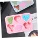 Alipis 2pcs Heart Chocolate Mold DIY Candle Mould Heart Shaped Dessert Mold Tray Mousse Pink - Buy Online on GoSupps.com