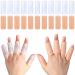 40 Pcs Finger Sleeves Protectors Gel Finger Sleeves Protective Finger Compression Sleeves Elastic Gel Finger Sleeves for Finger Cracking Corns Blisters and Calluses Protect  Clear and Beige