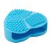 Vtrem Heart Shaped Makeup Brush Cleaner Pad & Sponge Dual Use Silicone Tool for Easy Brush Cleaning (Blue - Buy Online on GoSupps.com