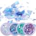 ZXR.Elwood 4 Colors Natural Artificial Nails Glass Paper Art Decoration Glitter Irregular Sequins Broken Piece Stickers - Buy Online on GoSupps.com
