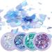 ZXR.Elwood 4 Colors Natural Artificial Nails Glass Paper Art Decoration Glitter Irregular Sequins Broken Piece Stickers