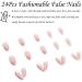 Almond Fake Nails Short 24Pcs White French False Nails with Flower Designs - Nail Art Pink Set for Women - Includes Nail Glue - Press On Nails for Girls - Buy Online on GoSupps.com