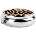 Rough Leopard Printed Round Pill Box - 3 Compartment Travel Medicine Organizer Portable Decorative Pocket Purse for Vitamins & Tablets - Buy Online on GoSupps.com
