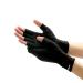 candyfouse 1 Pair Compression Gloves for Women & Men - Arthritis Pain Relief Gloves for Rheumatoid Osteoarthritis Carpal Tunnel Pain - Anti-Slip Glue dot Fingerless Gloves for Typing Work(M) Black (Medium)