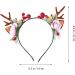 Minkissy Christmas Antler Headband Reindeer Ear Hair Hoop Christmas Floral Hairband Xmas Party Head Piece for Women Girls(Pattern 3) - Buy Online on GoSupps.com