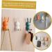 Alipis 4-Piece Caricature Sticky Hooks - Versatile Bathroom & Home Storage Solution | Toothbrush Luffa Clothes Rack & Shaver Holder | Durable ABS 9x4.8cm White - Buy Online on GoSupps.com