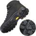 CAMEL CROWN Men's Genuine Leather Hiking Boots - Black, Size 10.5 | Outdoor Trekking & Backpacking Mid Hiker - Buy Online on GoSupps.com