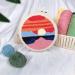 FISHEVO 2 Pcs Punch Needle Embroidery Starter Kits - DIY Craft for Adults - Sunset & Moonlight Design - Includes Pattern Cloth, Pen, Hoop, Yarn, and Rug Accessories - Buy Online on GoSupps.com