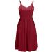 Women's Sleeveless Beach Maxi Dress - Summer 2023 | Spaghetti Strap A-line Sundress with Pockets in Wine - XX-Large - Buy Online on GoSupps.com