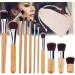 Allayu Makeup Brush Cosmetics Tool Women Supplies Bamboo Brushes Kit Aluminum Handle Rustproof Fine Workmanship Long-lasting Eyeliner - Buy Online on GoSupps.com
