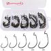 Sougayilang 50PCS High Carbon Steel Fishing Hooks for Worm Soft Bait Jig with Plastic Box - Silvery - Buy Online on GoSupps.com