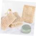 Baluue 4pcs Handmade Soap Bag Small Mesh Bag Drawstring Shower Bag Mesh Storage Bags Cotton Linen White - Buy Online on GoSupps.com