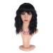 Buy Greenmirr Short Black BOB Wavy Wig with Bangs 14in Heat Resistant Synthetic Hair for Women | International Shipping Available - Buy Online on GoSupps.com