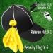 Six Senses Media Penalty Flag Football Flags Set with Referee Hat, Whistle and Lanyard - Perfect for Football Games and Parties - Buy Online on GoSupps.com