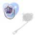 Bling Baby Pacifier - Ultra Soft Silicone Baby Soother with Chain Clip for Weaned Babies | Portable & Comfortable (Blue M) - Buy Online on GoSupps.com