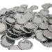 100 Double Sided Silver Flattened Bottle Caps with Split Ring - Wholesale Crafts Pendants Necklaces Jewelry - Buy Online on GoSupps.com