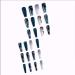24 Pcs Long Coffin Dark Blue Press on Nails with Rhinestone and Gold Sequins - Gradient Matte Full Cover False Nails for Women and Girls - Buy Online on GoSupps.com