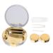 Anneomas 1 STK contact lens container contact case holder lentes de container carrying bag lens container portable lentil container round storage box colored contact lenses travel golden 7.2x7.2cm
