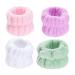FOMIYES 4paires Serviettes De Poignet Pour Laver Le Visage Avec Bracelet lastique Et Dragonne Douce Pour Nettoyage Quotidien