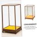 ORFOFE Box Wood Carving Glass Cover clear display stand buddha display stand Display Accessory toy shelf 17x12cm Assorted Color - Buy Online on GoSupps.com