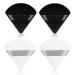 Sibba 4 Pieces Triangle Powder Puffs Face Cosmetic Powder Puff Washable Reusable Soft Plush Powder Sponge Makeup Foundation Sponge for Face Body Loose Powder Wet Dry Makeup Tool 4Pcs Black&White
