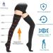 Compression Stockings for Women | Absolute Support Closed Toe Opaque Relief for Swelling & Varicose Veins 20-30 mm HG - Black L/XL - Buy Online on GoSupps.com