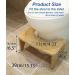 Bamboo Toilet Stool 6.5 Inch Adult Universal Toilet Stool Correct Toilet Posture Relieve and Reduce Intestinal Tension and Bloating Primary Color - Buy Online on GoSupps.com