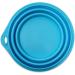 Silicone Dog Bowl with Carabiner - 250ml Lightweight Water Bowl for Dogs & Cats - Ideal for Travel - Light Blue - Buy Online on GoSupps.com