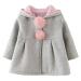 TMEOG Newborn Toddler Baby Girls Cute Rabbit Ears Cloak Hooded Autumn Winter Warm Coats Jackets Outerwear Outwear Winter Clothes 12-18 Months Grey