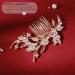 Ipetboom 1 Pc Hair Side Combs Flower Crystal Bride Wedding Hair Comb Hair Accessories Gold Rhinestone Hair Comb Clips with Teeth Combs for Wedding (Golden) - Buy Online on GoSupps.com