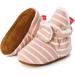 LACOFIA Baby Anti-Slip Soft Sole Slipper Booties 12-18 Months - Pink Stripes - Buy Online on GoSupps.com