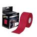 MuscleFix Athletic Tape for Ankle Wrist & Joint Protection Easy-tear Breathable Soft Cotton Best Adhesive Medical Tape for Athletes & Trainers (5 cm * 13.7 m Red)