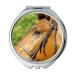 YENDOSTEEN Mirror Compact Mirror animal animal photography brown pocket mirror portable mirror